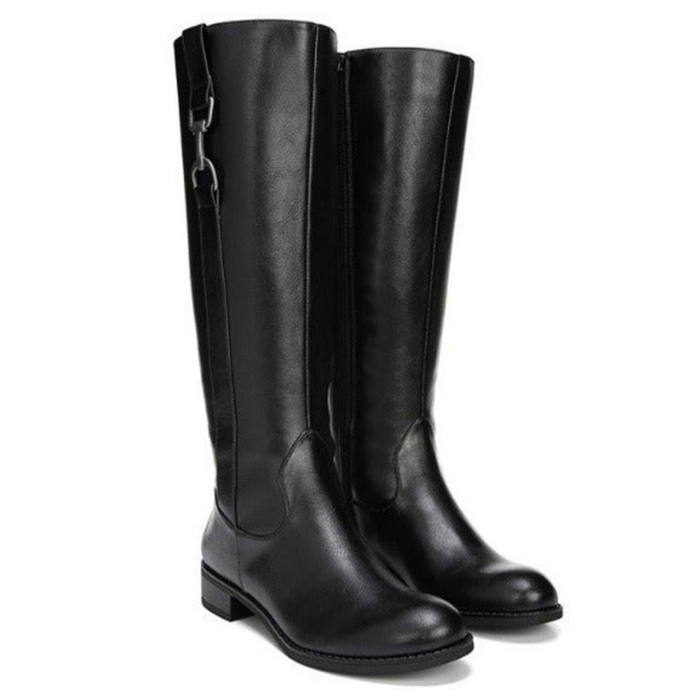 LifeStride Stormy Black Wide Width Wide Calf Riding Boots Women’s Size 8W
